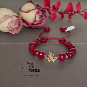 دستبند طلا جانی و دلی و سنگ یاقوت