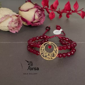 دستبند شعر با سنگ یاقوت سرخ